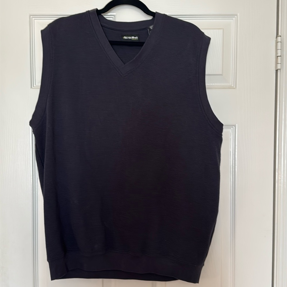 Bolle Golf Men’s Size Large Knit Vest Navy Blue